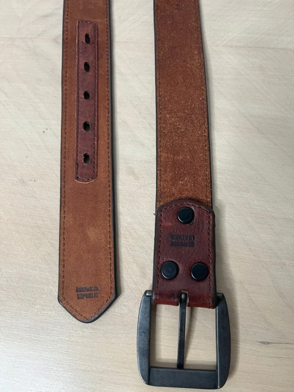 3D Belt Co Men's Brown Leather Belt - Classic Casual Style S 46